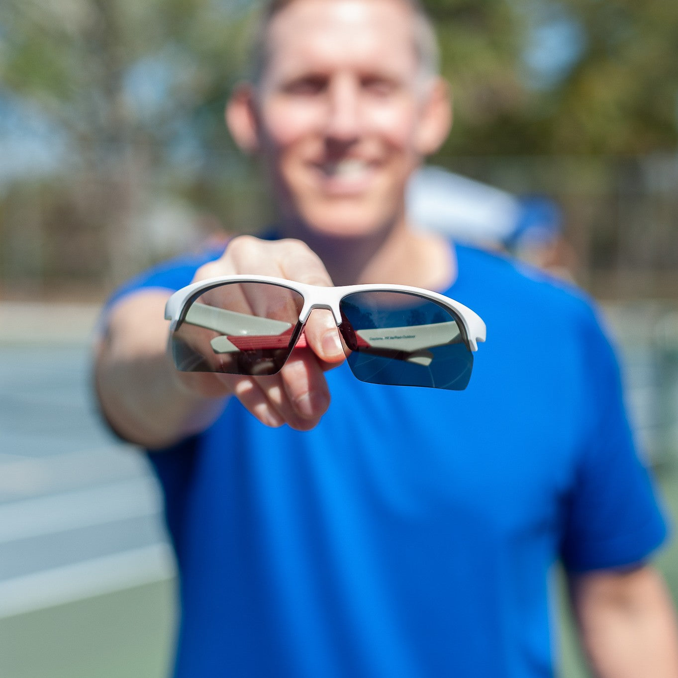 Daytona Pickleball Sunglasses - White/Red