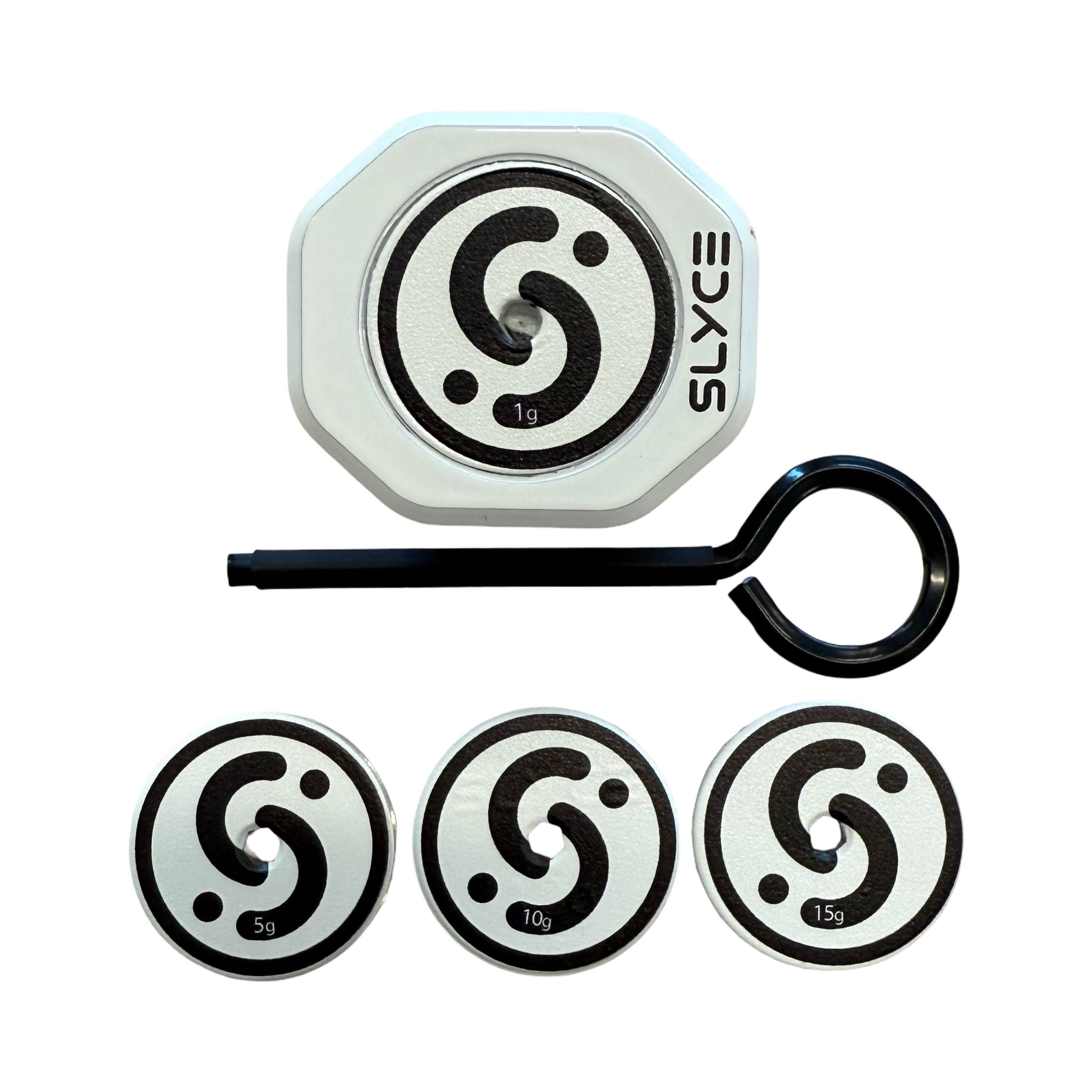SLYCE Externally Adjustable Weighted Slim Edition SpeedCap for Tennis Rackets