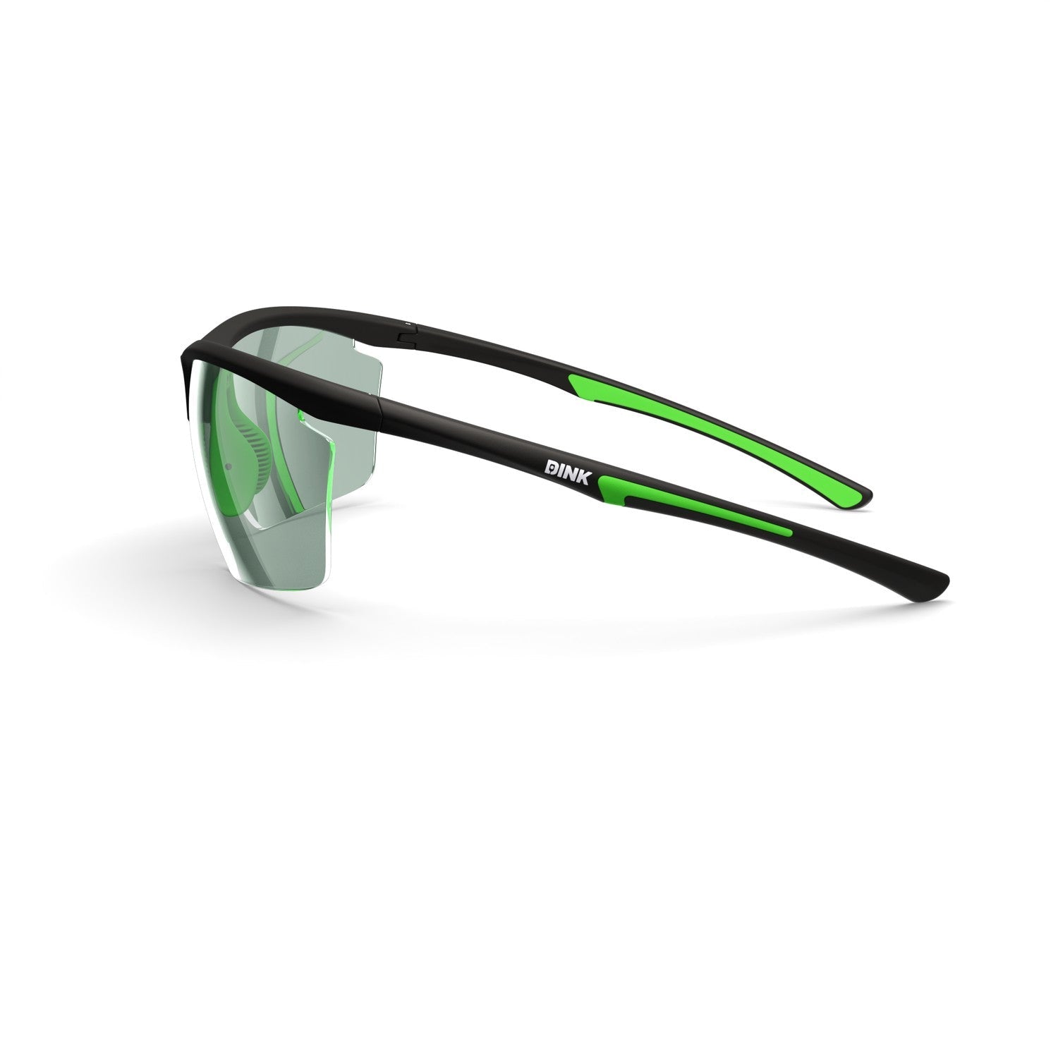 Daytona Petite Large Pickleball Sunglasses - Black/Green