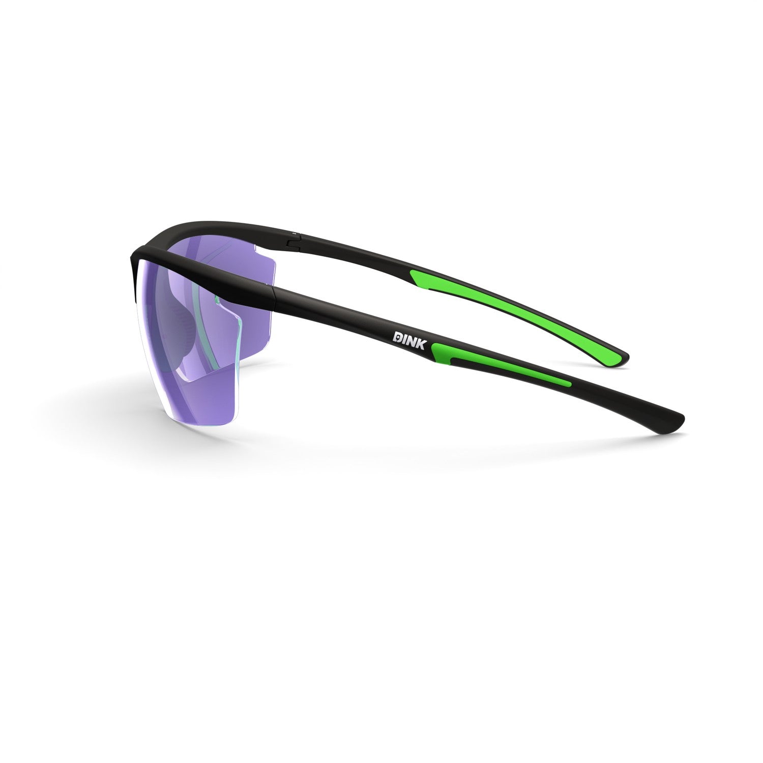 Daytona Petite Large Pickleball Sunglasses - Black/Green