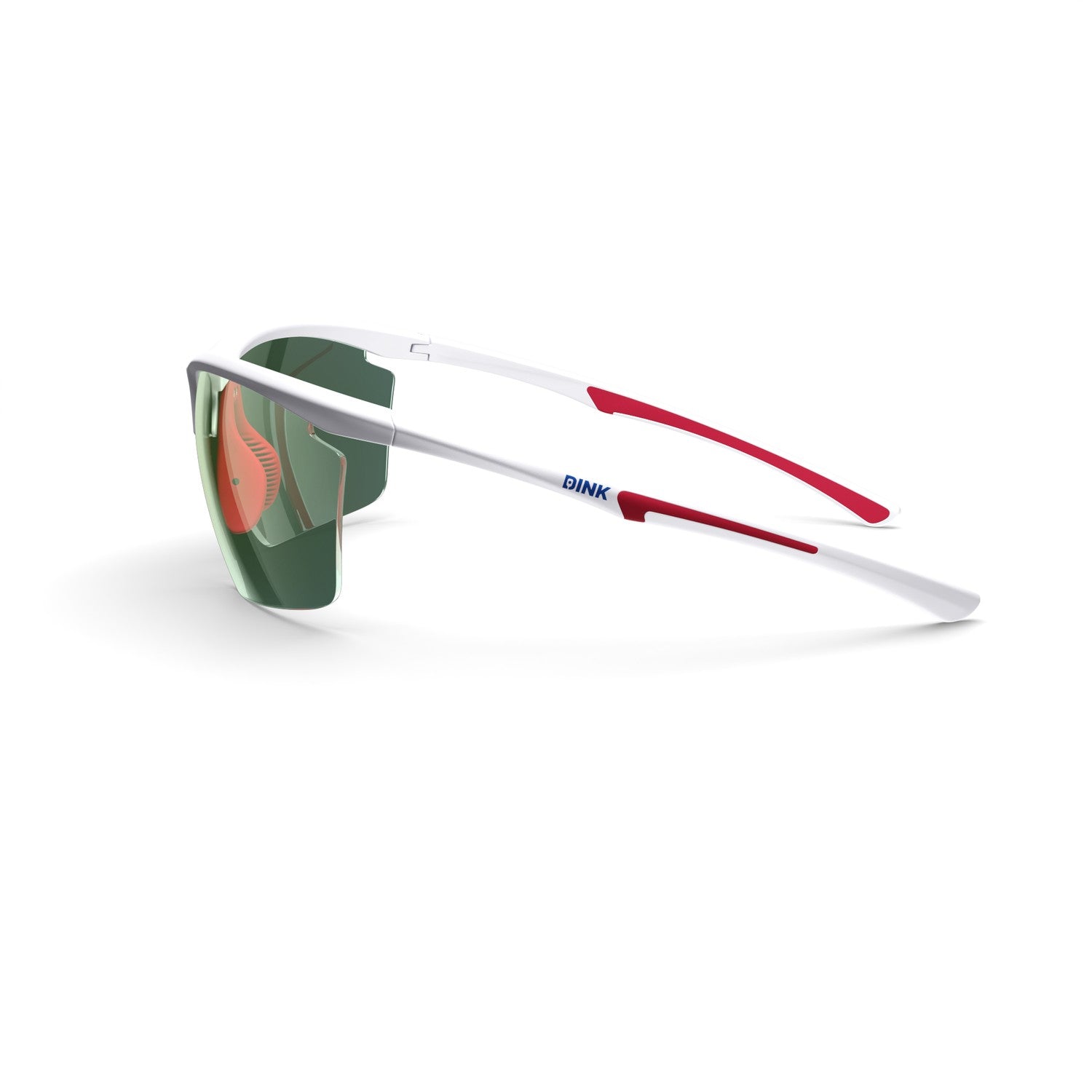 Daytona Petite Large RX Pickleball Sunglasses - White/Red