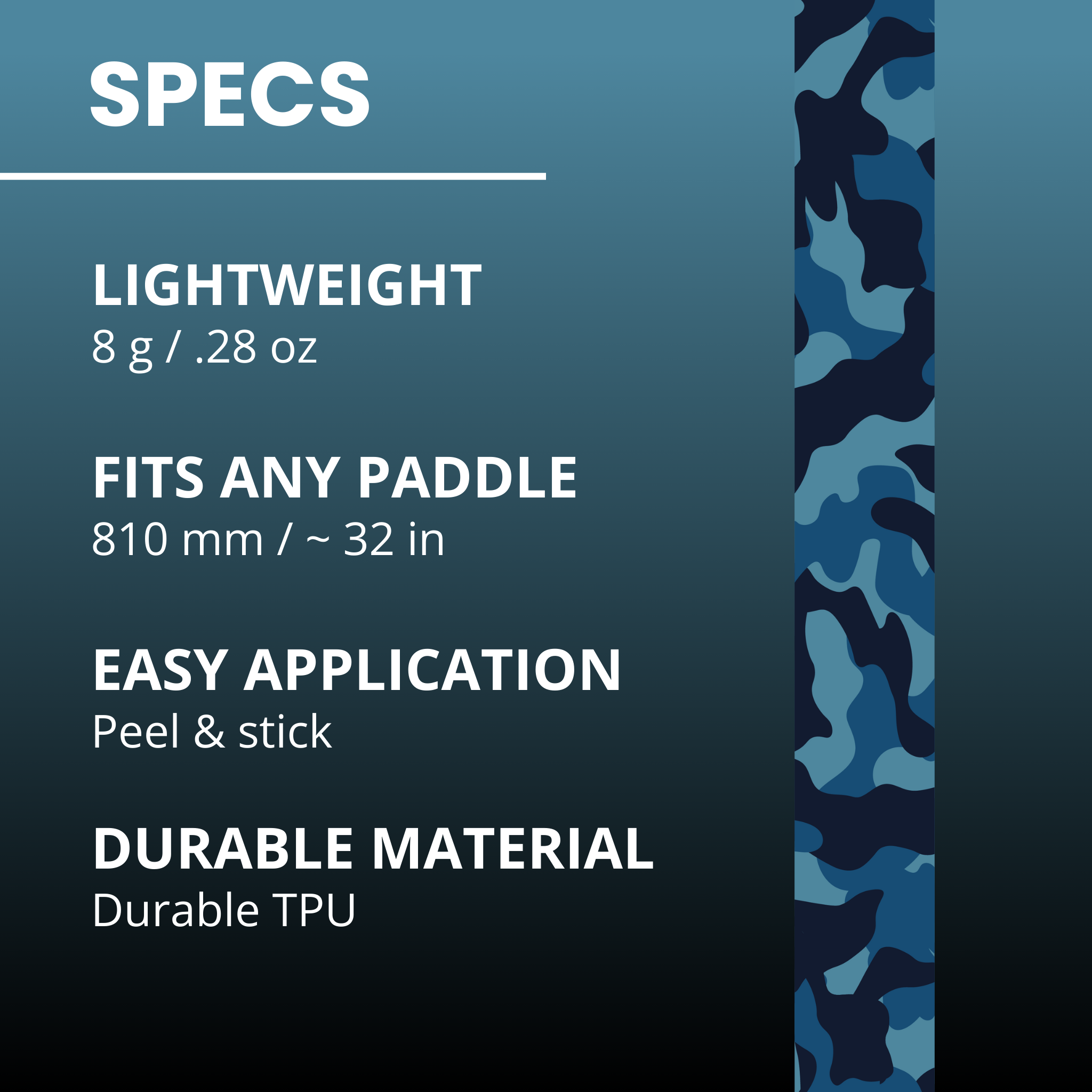 Blue Camo Edge Tape (3 pack) - Pickleball Paddle Edge Tape