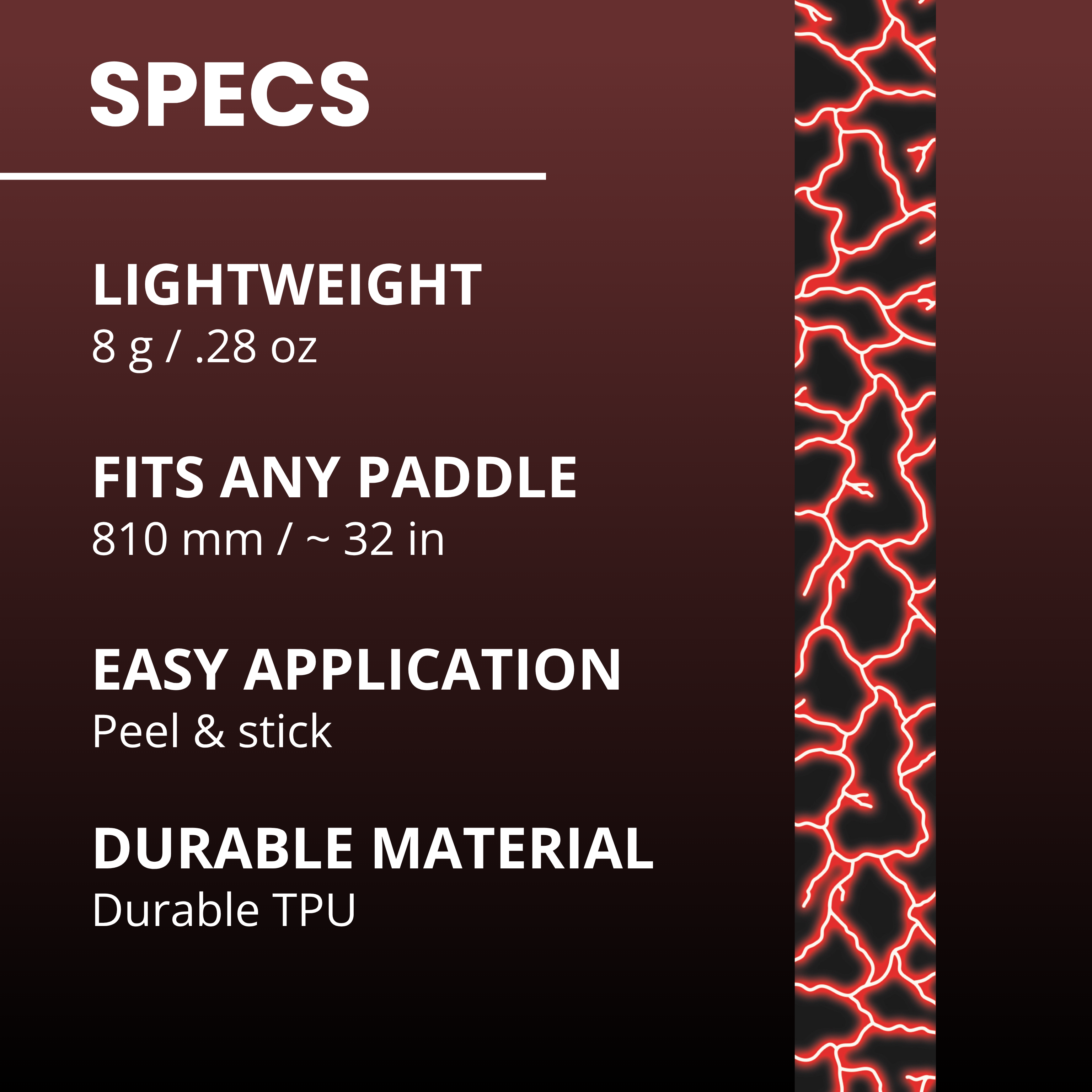 Red Lightning Edge Tape (3 pack) - Pickleball Paddle Edge Tape
