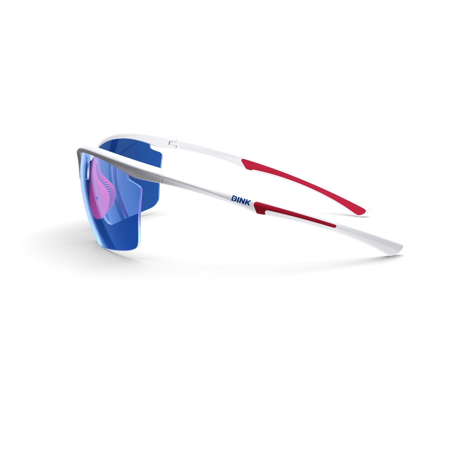 Daytona Petite Large RX Pickleball Sunglasses - White/Red