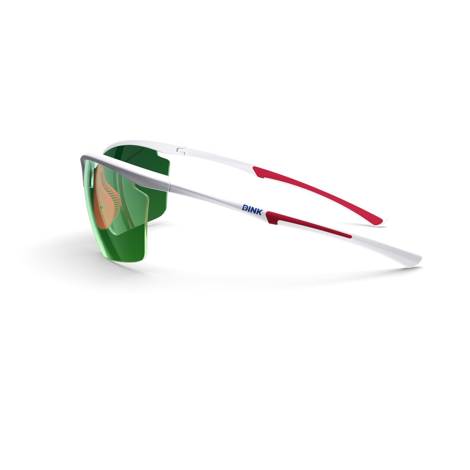 Daytona Petite Large RX Pickleball Sunglasses - White/Red