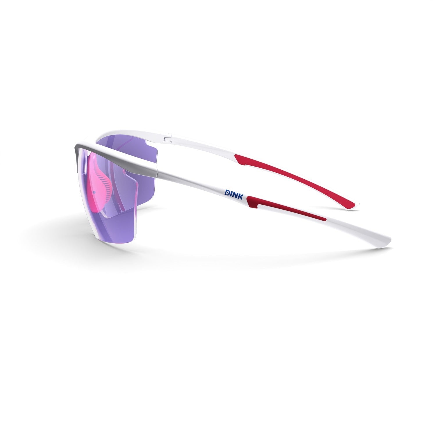 Daytona Petite Large Pickleball Sunglasses - White/Red
